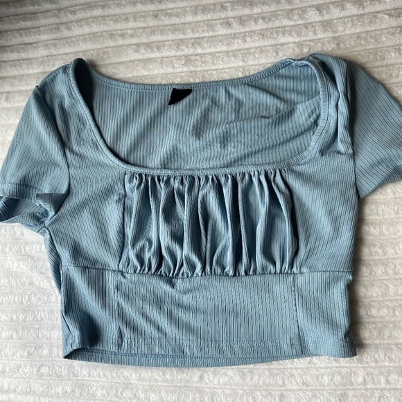 Front ruffle top blue - Picture 1 of 1